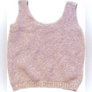 Vintage Sleeveless Sweater in heather pink Size L by American Knits